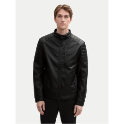 Tom Tailor Яке от имитация на кожа 1044100 Черен Regular Fit