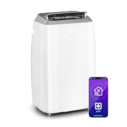Klarstein Iceblock Smart 12K, мобилен климатик, 3 в 1, 12 000 BTU, управление чрез приложение, бял (ACO16-IceblckPrsm12W)