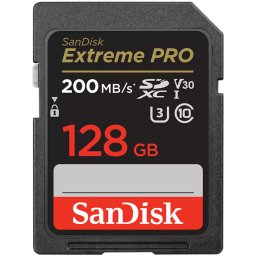 SANDISK Extreme PRO 128GB SDXC Memory Card + 2 years RescueP
