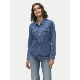 Vero Moda дънкова риза Jennie 10313726 Тъмносин Regular Fit