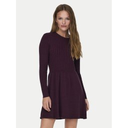 ONLY Плетена рокля 15306551 Бордо Regular Fit