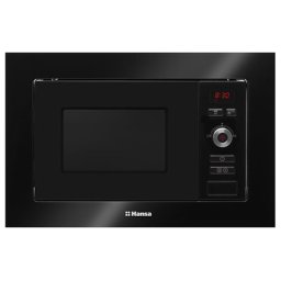 Микровълнова фурна за вграждане Hansa AMM20BESH, 20 л, 800 W, Функция грил, LED, Черен