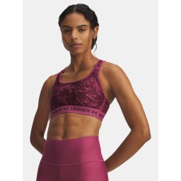 Under Armour Crossback Mid Print-RED Women's Bra - Women's