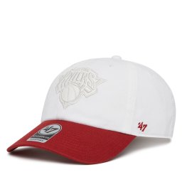 Шапка с козирка 47 Brand NBA New York Knicks '47 x Tommy Hilfiger Courtside '47 Clean Up THCCU175GWL Бял