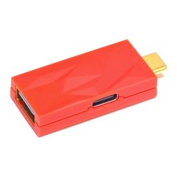 Филтър iFi iDefender+ CA, USB-C(м) към USB-A(ж), червен