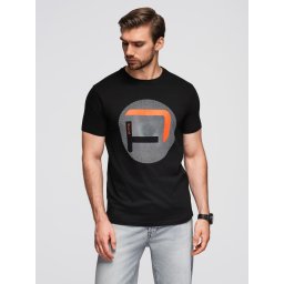 Ombre Men's large print t-shirt - black