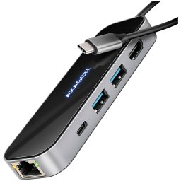 AXAGON HMC-6GLN 2x USB-A 5Gbps, 1x USB-C 5Gbps, 4K/60Hz HDMI, RJ-45, USB 3.