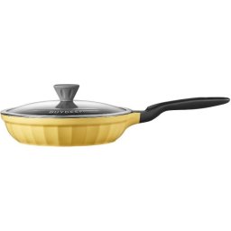 BUYDEEM CP151 Cast Aluminum Nonstick Frying Pan 25 cm, Mellow Yellow