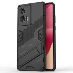 Хибриден гръб със стойка марка BIBERCAS за Motorola Edge 50 Fusion 5G - черен