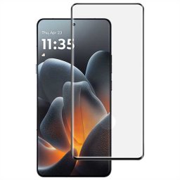 Извит удароустойчив стъклен протектор покриващ целия екран марка IMAK за Motorola Signature 5G - с черна рамка