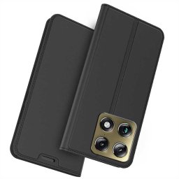 Тънък калъф страничен flip за Motorola Signature 5G – черен