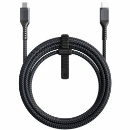 Кабел Nomad Kevlar USB-C to USB-C Charging Cable 100W (NM01A1C000), от USB C(м) към USB C(м), 3.0m, 100W, черен