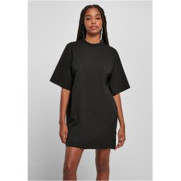 Women's Organic Heavy Oversized T-Shirt Dress Black