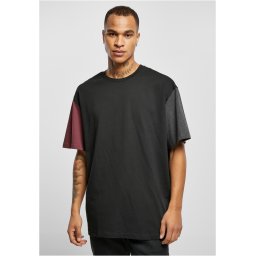 Organic Oversized Colorblock T-Shirt Black