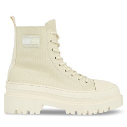 Зимни обувки Tommy Jeans Tjw Foxing Canvas Boot EN0EN02216 Бежов