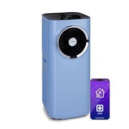 Klarstein Kraftwerk Smart 12K, мобилен климатик, 3 в 1, 12 000 BTU, контрол чрез приложение, дистанионно (ACO15-Kraftwerk12KBl)