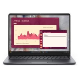 Лаптоп Dell Pro 14 PC14250, Intel Ultra 5 235U vPro (12 TOPS NPU, 12 cores, up to 4.9 GHz), 14" FHD+(1920x1200) IPS, 300nits AG, 16 GB: 1 x 16 GB, DDR5, 5200 MT/s, 1 TB SSD, Intel graphics, FHD HDR IR Cam and Mic, Wi-Fi 6E, FPR, Backlit Kb, Win 11 pro, Pl