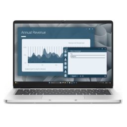 Лаптоп Dell Pro 14 PC14255, AMD Ryzen AI 5 PRO 340 (22 MB cache, 6cores, up to 4.8 GHz, 50 TOPS NPU), 14" FHD+(1920x1200) IPS, 300nits AG, 16 GB: 1 x 16 GB, DDR5, 5600 MT/s, 512 GB SSD, AMD Radeon 840M graphics, FHD HDR IR Cam and Mic, Wi-Fi 6E, FPR, Back
