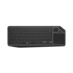 Клавиатура Natec Turbot 2 Keyboard, US, Wireless, BT, 2.4GHz, X-Scissors with Touchpad for Smart TV, Black-Gray
