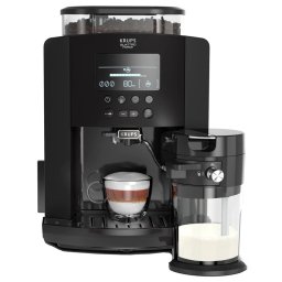 Krups EA819N10 Arabica Latte – кафеавтомат 15 бара, LCD, резервоар за мляко, 260г зърна