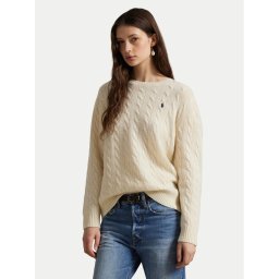 Polo Ralph Lauren Пуловер 211971865001 Бял Slim Fit