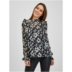 White-black women's patterned blouse ORSAY - Ladies