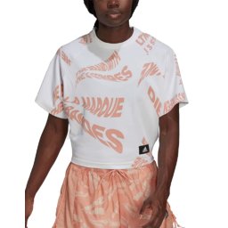 ADIDAS Allover Print 3-Stripes Tee White