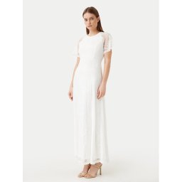 Vila Официална рокля Femma 14100349 Бял Regular Fit
