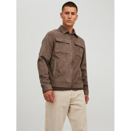 Jack & Jones Яке от имитация на кожа Payton 12213082 Кафяв Regular Fit