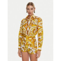 Dolce&Gabbana Риза F5S65T FI5JK Жълт Regular Fit
