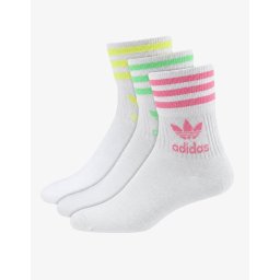 ADIDAS 3 Packs Originals Mid Cut Crew Socks White