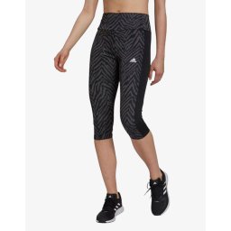 ADIDAS High Rise Sport Zebra Capri Leggings Black
