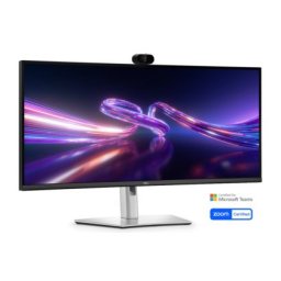 Монитор Dell P3426WEV, 34.1" Curved Webcam Monitor, IPS Anti-Glare, 5ms, 100 Hz, 1500:1, 350 cd/m2, UW-QHD 3440x1440, 99% sRGB, HDMI, Display Port, USB-C Hub, RJ45, Webcam, KVM Switch, PD 90W, Height Adjustable, Pivot, Swivel, Tilt, Black
