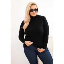 Kesi Włoski Plus Size women's sweater in a classic cut black