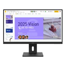 Lenovo ThinkVision E27Q-40 – монитор 27" IPS, WQHD 2560x1440, 100Hz, 2x2W говорители, регулируем