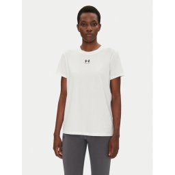 Under Armour Тениска от техническо трико Rival Core 1383648 Бял Regular Fit