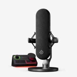 Микрофон SteelSeries Alias PRO, USB-C, подсветка, кардиоиден, гейминг, черен