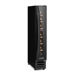 Klarstein Vinovilla 7, built-in, Uno Onyx, вграден охладител за вино, черно стъкло, неръждаема стомана (HEA3-Vinovilla7-BK)