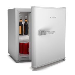 Klarstein Хладилник Irene Mini, Ретро, 46 л, 37 dB тиха работа, EEK D, 0-10 °C (HEA16-Irene-46L-WH)