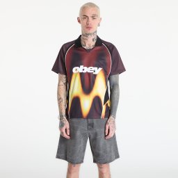 Джърси OBEY Blurred Soccer Jersey Burnt Red L