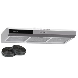 Klarstein Contempo 90, аспиратор, 90 см, под шкаф, 200 м³/ч, LED, акрил, неръждаема стомана (DSM-Contempo90 Silv)