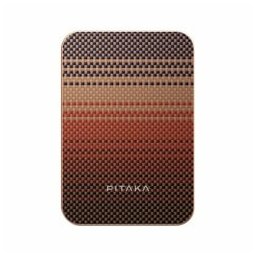 Външна батерия/power bank/ Pitaka Qi2 Aramid Fiber, 5000mAh, червена, LED дисплей, MagSafe зареждане