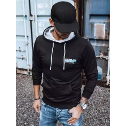Bluza męska z nadrukiem czarna Dstreet