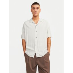 Jack & Jones Риза Jeff 12248386 Екрю Relaxed Fit