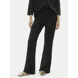 Vero Moda Плетени панталони Kanva 10296871 Черен Regular Fit