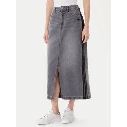 adidas Дънкова пола adicolor 3-Stripes JW2659 Сив Regular Fit