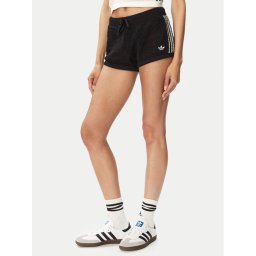 adidas Шорти от плат Knitted Crochet KC6478 Черен Regular Fit