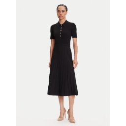 MICHAEL Michael Kors Плетена рокля MT5834F33D Черен Regular Fit