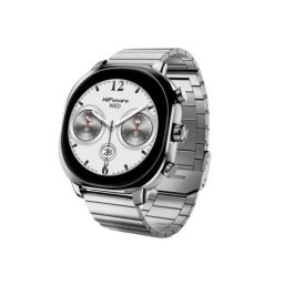 Часовник HiFuture AIX Silver, 1.43"AMOLED, 466*466, Powered by Dual Core & Syntra AI, Bluetooth Call, 1ATM Waterproof, Sixth Generation Health Sensor, Stainless Steel, Up to 10 days daily use