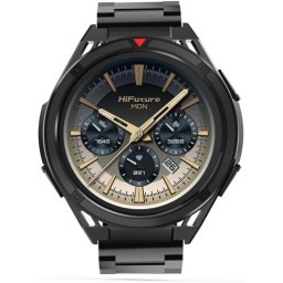 Часовник HiFuture Active Black Red, *1.43" AMOLED, Dual Band GPS +Compass + Altimeter 466*466, Powered by Dual Core & Syntra AI, Bluetooth Call, 5ATM Waterproof, 24/7 True Heart Rate & Blood Oxygen Sensor, Up to 10 days daily use